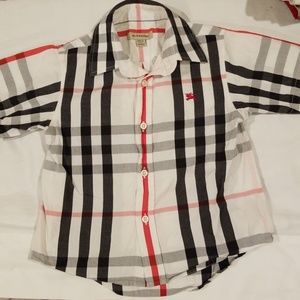 Boys Burberry Button Down Shirt
